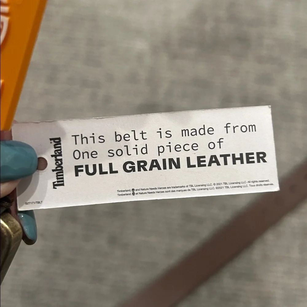 Timberland Brown Leather Belt for Men S 30-32